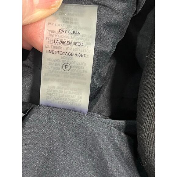 Calvin Klein Collarless Faux Leather Full Silver Zip Black Short Blazer Sz 10 - Picture 6 of 10